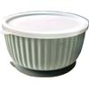Kotomoda Ciotola per Gatti con Ventosa & Coperchio in Silicone 400 ml - Ciotola Rialzata Antiscivolo per Gattini, Cani Piccoli, Conigli - Lavastoviglie (Verde tenue)