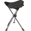 Amazon Basics Sgabello da campeggio, pieghevole, nero