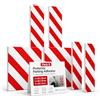 OFITURIA Paracolpi Garage Adesivo Pack 6 25x20+50x10+36x8 cm Bianco/Rosso, Protezione Muro Garage, Paracolpi Portiere Auto, Gomma Antiurto (Pack 6 pz, Set Misto, Bianco/Rosso)