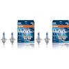 OSRAM COOL BLUE INTENSE H4, +100% di luminosità in più, fino a 5.000 K, lampada frontale alogena, aspetto LED, scatola pieghevole sospesa (2 lampade) (Confezione da 2)