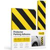 OFITURIA Paracolpi Garage Adesivo Pack 2 25x20+36x8 cm Nero/Giallo, Protezione Muro Garage, Paracolpi Portiere Auto, Gomma Antiurto Box Auto (Pack 2 pz, 25x20+36x8 cm, Nero/Giallo)