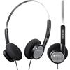 FiiO Snowsky Wind Black: cuffie retro on-ear con driver da 40mm, connettore da 3.5mm e microfono, colore nero