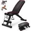 Relaxdays Panca per pesi Relaxdays, portata fino a 150 kg, pieghevole, regolabile, con 2 elastici, allenamento completo 4 in 1, panca per allenamento a casa, colore nero