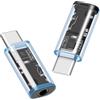 OEM Adattatore USB-C a audio da 3,5 mm - confezione da 2 - compatibile con iPhone, iPad, Galaxy - cavo per cuffie - adattatore USB-C per cuffie con DAC