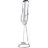 Keplin Montalatte portatile, frusta elettrica in acciaio inox, portatile, a batteria, per latte, matcha e frullati proteici, ergonomico, compatto, facile da pulire e usare (argento)