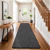SHACOS Tappeto Corridoio Lungo Antiscivolo 60x240 cm, Tappeti Runner Nero | Moderno Tappeto Passatoia Cucina Lavabile, Assorbente, Morbido, per Ingresso Lavanderi