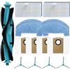 Homefurnishmall Kit di accessori di ricambio per Ultenic per T20 Pro per T10 Lite per Honor S3 R3 Aspirapolvere, spazzola a rullo principale, spazzola laterale, filtro, panno mocio, sacchetto per la polvere (A)