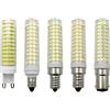 TYKGSQIP Lampadario in cristallo di mais a LED dimmerabile da 15 W E14 E12 E11 BA15D G9, lampada in ceramica da 136 LED, 110 V 220 V. 1 pz. E14 15 W 220 V, bianco freddo