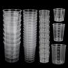 WeeGoo 100 misurini in plastica trasparente, 30 ml, 50 ml, 100 ml, bicchieri piccoli graduati per cucina, pittura, artigianato, laboratorio