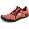 SAGUARO Barefoot Shoes Uomo Donna Scarpe Barefoot - Scarpe Minimaliste Scarpe da Palestra - Traspiranti Scarpe da Scoglio - Punta Larga e Suola a Goccia Zero Arancione, Gr.39 EU