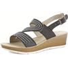 inblu Sandali Donna A Doppia Fascia Con Strass E Cinturino Regolabile, Plantare Imbottito E Tacco 5cm, Dal 35 Al 41 SandaliDonna
