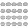 QUARKZMAN 36Pezzi 35mm/1.38 Griglie di Aerazione Circolari Grigio Chiaro | Copertura di Ventola per Soffitto, con Fori a Maglie, per Bagno Cucina, Griglia Rotonda, per Soffitto, in Plastica