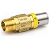 Lemag srl Raccordo a Pressione Gas Dritto 16x1/2 M Maschio per Tubo Multistrato Impianti Gas Metano GPL Connessione Rapida Sicura Ottone LEMAG SRL
