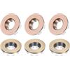 QUARKZMAN 6 Pezzi Set Anelli Di Troppo Pieno Foro Rotondo Rosa Oro Bronzo | Lavello, Ottone, Bagno Cucina Vasca Rifinitura Lavello, Copri Troppo Pieno Scarico Insert In Foro