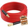 GUIVACI Tubo per Aria Compressa in PVC 30m - 9.5/15mm, Attacco Rapido e Innesto Maschio, 20 Bar, Antipiega, per Compressore e Officina, Blu