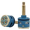 Generico Cartuccia di ricambio per rubinetto doccia 33/35/37mm cartuccia ceramica a 5 vie per rubinetto doccia a o due maniglie cartuccia per doccia a 3 vie cartuccia deviatrice a 4 vie (Model-35MM-76MM)