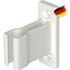 BAUHELD 3 x supporti per manovella o manovella per tenda da sole [Made in Germany] - Supporto da parete per diametro da 12 a 17 mm - Manovella con manico elastico - Altezza 35 mm - Bianco - RAL9016