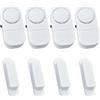 AMAPOLAS Allarme per finestre: sensore per porta senza fili con sensore per finestra ad alta rumorosità 90 dB, sensore magnetico per porta della finestra- Set 4 pz Mini sistema di allarme