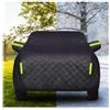 JPDEDIAN Telo Copriauto Antigrandine per Audi Q7(2005-2022),Telo Auto Anti-Grandine Esterno Imbottito Impermeabile Traspirante Copertura Auto Completo-Nero
