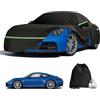 YedZen Telo copriauto impermeabile per Porsche 911 (serie 991/992/996/997) 1998-2024, 6 strati, per esterni, con chiusura lampo, fascia antivento, inverno ed estate