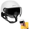 Lucaqina Casco Jets Da Skateboard Nero Con Visiera, 54-62 Cm Casco X Monopattino Elettrico Con Visiera, Cascos Da Skateboard Con Visieras Solare, Caschi Per Uomo Donna, Ammortizzanti