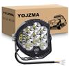 YOJZMA 1Pcs Faro da Lavoro LED, 5 Pollici 50W Faro di profondità 12V 24V | Bianca 6000K, Illuminazione su tre lati, 5000LM, Impermeabile IP67, per Camion, ATV, SUV, UTV, Barca, 4x4, Fuoristrada
