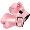 YARNOW Guanti da Boxe per Allenamento Sparring Thai Rosa | Imbottitura in Spugna, Esterno in Pu, Rete Traspirante, Posizione Comoda della Mano