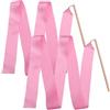 Hemobllo 2 Pezzi Nastro Ritmico da Danza 2m Impugnatura in Legno Rosa
