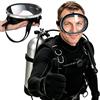 Lurrose Vetro Maschera Subacquea Temperato ad Definizione Alta per Adulti | Uso per Nuoto e Immersione, Fascia Regolabile, Effetto Antiappannamento, Visione Nitida, PVC e Vetro Temperato
