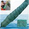 Generic Rete da pesca pieghevole portatile, 20-140 cm, trappola per esche in polietilene per gamberetti e granchi, ideale per gli appassionati di pesca