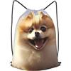 Anceky Zaino con coulisse, borsa da palestra con coulisse, grazioso Pomerania, borsa da nuoto per uomo e donna