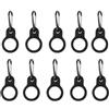 GOOHOCHY 10 Pezzi Gancio per Borraccia in Silicone Nero, Elastico Portatile | Bottiglie D'acqua e Bibite, Installazione Rapida, Anti-graffio, Adatto a Arrampicata