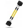 LeeQinersw Fascia di Resistenza Banda Elastica Doppio Cavo Espansore Torace Corda Elastica con Cavigliere Tessuto con Ganci in Metallo Struttura Compatta Adatta, Giallo, 15 Libbre