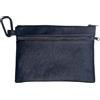 Generic Borsa per palline da golf, in pelle PU, con cerniera, con interno in flanella e clip a moschettone, custodia leggera per accessori da golf o cintura, 8.7 x 6.3 in / 22 x 16 cm