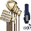 Generic Set completo di mazze da golf da uomo, per principianti, con aste in carbonio, 12 mazze e borsa da carro, perfetto per i nuovi golfisti e il gioco casual