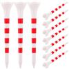 GANAZONO 20 Pezzi Tee da Golf in Plastica ABS, Segnato Precisione, Leggero | Design a Righe Unico, per Allenamento e Gioco Competitivo, Prestazioni Stabili, Stile Curato