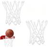 FLAVNTEL Set 2 Reti da Basket Mini, Rete di Ricambio in Nylon Bianco per Canestro con 12 Anelli, Resistente alle Intemperie per Uso Interno ed Esterno, Facile da Montare
