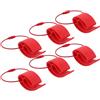 BESPORTBLE 6 Pezzi Clip per Disco Portatile con Staccabile Rosso