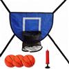 Dobufeet Canestro da basket per trampolino 3 palline + pompa per parco giochi per bambini, famiglia
