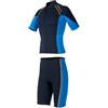 Aomiun Muta da Sub da Uomo 1,5 Mm, Costume Bagno per lo Snorkeling, con Protezione Solare, Set di Pantaloncini a Maniche Corte per Calore Termico (XL)