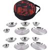 Tivkzuni 12 Piece Stainless Steel Camping Dinnerware | Outdoor Mess Kit