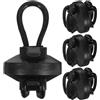 DEARMAMY 4 Pezzi Supporto per Torcia per Bici Girevole a 360 Gradi, Nero