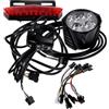 Alipis Kit Luci per Bicicletta Elettrica con Frecce, Freno e Clacson | Luce Anteriore e Fanale Posteriore, Pulsante al Manubrio, Abs e Led, Ricambio Pratico per Bici Elettrica