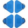GATHINESS 4 Pezzi Toppe Triangolari per Accessori SUP e Barca Gonfiabile, Ganci in Acciaio Inox, Patch in PVC, Blu e Nero, per Kayak e Barche Gonfiabili, Trasporto e Casa