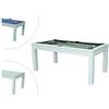 Vente-unique - Biliardo 6 posti Henk - mdf - bianco