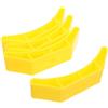 MAGICLULU 4 Pezzi Porta Manubri in Gomma Gialla per Palestra, Leggero | Soluzione Salvaspazio, Supporti Ammortizzati per Pesi, Uso in Palestra e Movimento, Colore Giallo