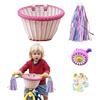 Generisch Cestino in vimini per biciclette per bambini, cestino per bicicletta per il | Artigianato per bicicletta, triciclo, scooter, cestino per bicicletta per bambini