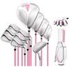 Generic Set completo di mazze da golf per destrorsi, da donna, 11 pezzi, con driver, legno, ferri da stiro, putter e borsa per palline, per principianti, leggero e resistente, per comfort e prestazioni
