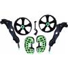 LeeQinersw Kayak Transport Cart Carrello Kayak Canoa Carrello Barca Trolley Canoa Smontabile Pieghevole con Ruote E Rivestimento per Trasporto su Sabbia E Adatto