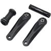 LeeQinersw Pedivella per Bici da Montagna in Alluminio con Doppi Leggeri Design Geometrico Rigidità Elevata Inne Adatta per Ciclisti su Sentieri Sterrati, Nero + Movimento Centrale, 160mm